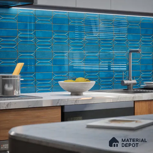 Faux Subway  Tile TL 07239 Boat 1004 1 ft x 1 ft Ceramic Glossy Finish - 9 mm  | 2 mm Spacer is Mandatory | Please Expect a Slight Variation of Pattern